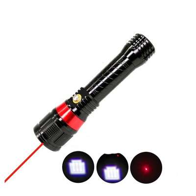 Zoomable 900 Lumens 1*xml2+1*xpg2 Led Light Emergency Usage Red Laser Led Rechargeable Tactical Flashlight