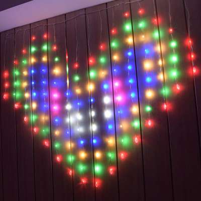 Welcome mini order LumiParty LED Loving Heart Shape String Light USB Interface 8Modes Curtain lights for Christmas Wedding Party