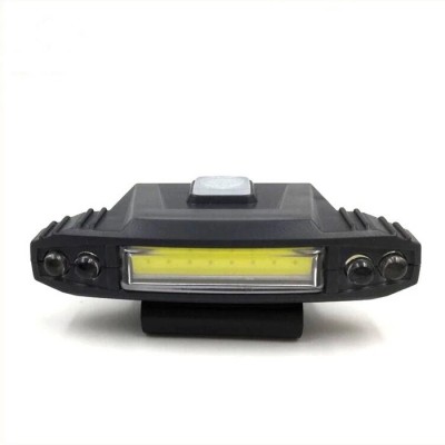 3W COB+4leds UV Purple Torch Headlight 90 Degree Adjustable USB Rechargeable Head Lamp with Clip to Hat for Hunting